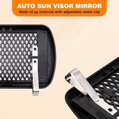 Car Sun Visor Vanity Mirror, Universal Clip on Mirror for Car Visor Vehicle Makeup Mirror for Women Men in Car, Suv, Truck (Black)...