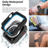 Goton 2 in 1 Waterproof Rugged Case for Apple Watch Screen Protector 40mm Series 6 5 4 SE, 360 Protective Glass Face Cover Hard PC Bumper + Back F...