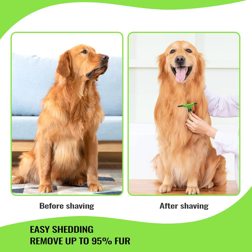 Bonve Pet Grooming Brush, Upgrade Pet Deshedding Tool for Dogs & Cats Effectively Reduces Shedding by Up to 95%, Dramatically Reduces Shedding in ...