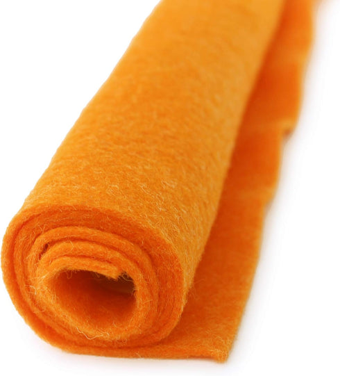 Orange - Mac'n Cheese Orange - Wool Felt Oversized Sheet - 20% Wool Blend - 36 in x 36 in Sheet...
