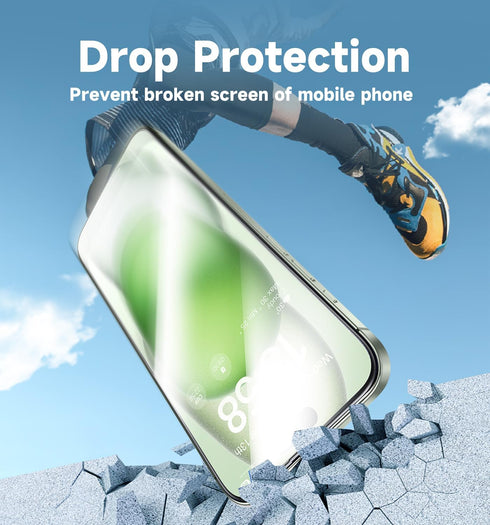 MAGIC JOHN 2 Pack for iPhone 15 Plus 6.7 inch Tempered Glass Screen Protector, Auto Dust-Elimination Installation, Bubble Free, Dynamic Island Com...