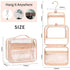CUBETASTIC Clear Toiletry Bag for Women, Small Travel Bag with 360° Hanging Hook Clear Makeup Bags for Travelling Portable Cosmetic Organizer Case...