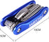 YBEKI Bike Repair Tool Kits - Bicycle Tool Set with Saddle Bag and Bicycle multi-tool Chain Tool (blue Tool kits 10 in 1 + Bag)...