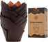 Nordic Paper100pcs Large Size Brown Tulip Cupcake Liners for Baking Cups EU Parchment paper Tulip Muffin Liners, Cupcake Wrapper for Party, Christ...