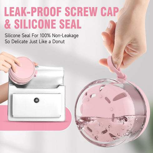 Denture Bath Box Cup, Leak Proof Denture Cup Kit Portable Retainer Case for Travel, Denture Case Cleaning Care for Dentures Aligner Mouth Guard wi...