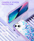 Caka Glitter Case for iPhone 13 14 6.1 inch Case for Girls Women with Built-in Screen Protector Liquid Quicksand Protective Shockproof Full Body P...