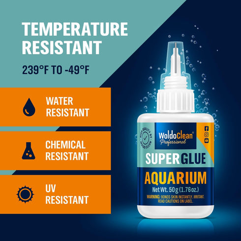 Aquarium super glue for mosses and plants - for freshwater and saltwater aquariums 50g...
