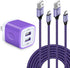 USB Wall Charger Block Phone Power Adapter Charging Brick Plug with 2Pack 6Ft Type C Charger Cable for Samsung Galaxy S24 S23 FE S22 S21 S20 A15 Z...