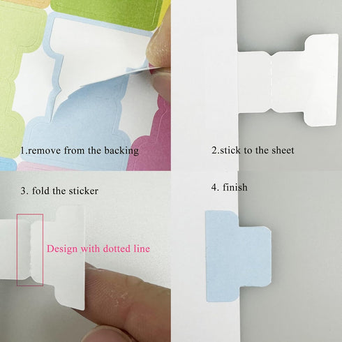 Sticky Index Tabs 20 Sheets in 12 Colors, Writable Sticky Notes Flags Paper Blank Monthly Tabs Planner Stickers Double Sided Page Markers Book Tab...