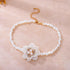 Gangel Big Flower Necklace Choker Pearl Choker Necklace White Flower Necklaces Choker Vintage Floral Choker Prom Flowers Necklace Jewelry for Wome...