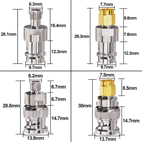 Onelinkmore BNC to SMA Coax Adapter for Baofeng UV-5R Ham Radio, HT Antenna, Scanner, SDR Dongle...