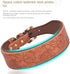 Basic Dog Collars, for Large Dogs, Medium Dogs & Small Dogs, PU Leather Collar for Dogs, Embossed Print Leather Dog Collars (XL, Green)...