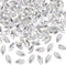 FINGERINSPIRE 100 Pcs Horse Eye Glass Rhinestones Gems Pointed Back Rhinestone 0.6x0.3x0.2 inch Clear Jewels Embelishments with Silver Plated Back...