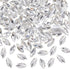 FINGERINSPIRE 100 Pcs Horse Eye Glass Rhinestones Gems Pointed Back Rhinestone 0.6x0.3x0.2 inch Clear Jewels Embelishments with Silver Plated Back...