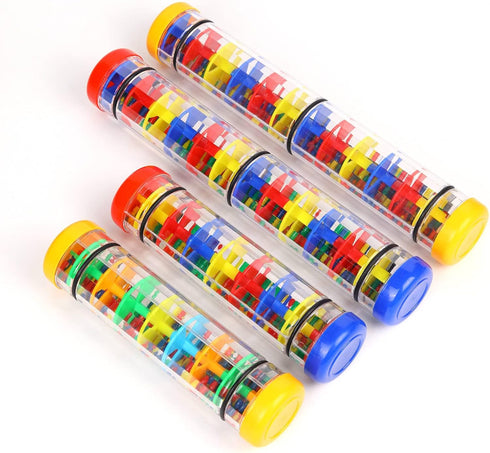 Rainmaker 12 inch Rain stick for babies Rattle Tube Rain Stick Shaker Music Sensory Auditory Instrument Toy For baby child girl (12 inch Yellow)...