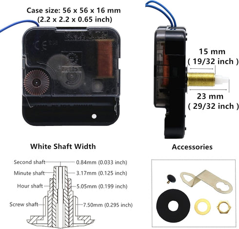 Youngtown 12888 Trigger Quartz Clock Movement with Music Chime Box 1/2 Inch Maximum Dial Thickness, 59/64 Inch Total Shaft Length...