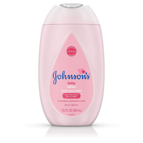 Johnson's Moisturizing Pink Baby Lotion with Coconut Oil, Hypoallergenic, 10.2 fl. oz...