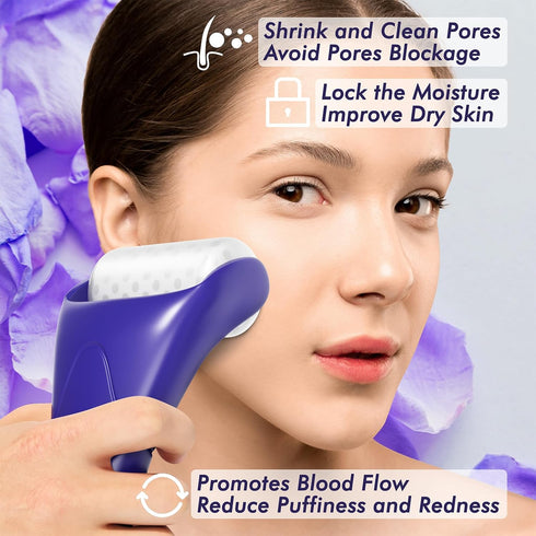 Albatross Health Ice Roller & Gua Sha Set, Skin Care for Face Wrinkles and Puffiness, Self Facial Massage Tools...