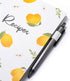 OUTSHINE 6 x9 Lemons Hardcover Recipe Binder, Blank Recipe Binder to Write in Your Own Recipes, Recipe Binder, Recipe Book Blank, Recipe Notebook,...