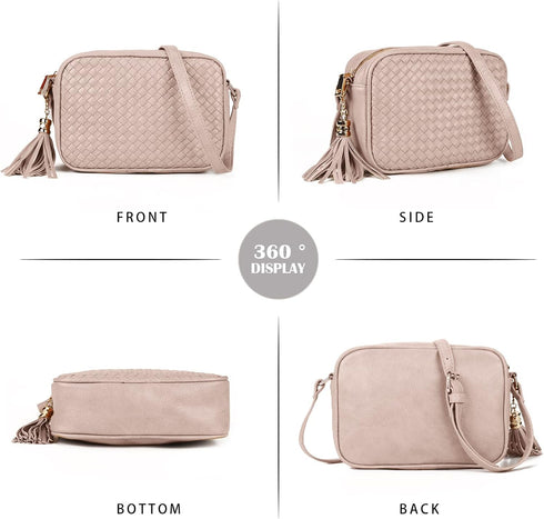 Small Crossbody Purses for Women Trendy Woven Cross Body Bag and Boho Purse,Soft Leather Handbags...