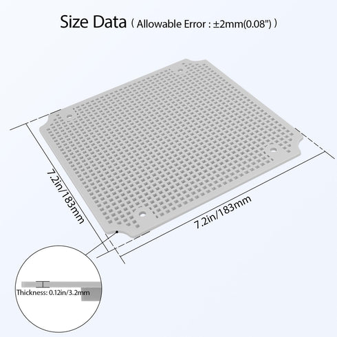 LeMotech Junction Box Mounting Plate ABS Plastic Internal Panel w/Screws for Installation on Electrical Box with Latches 7.2"x7.2"...