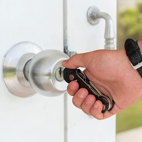 Carbon Fiber Compact Key Holder, Premium Smart Key Organizer Keychain (4-20 Keys), Heavy Duty Minimalist Multikey Folding Pocket Keyholder, Durabl...