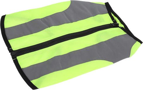 Pet Night Safety Clothing Glowing Jacket, Reflective Glowing Dog Vest Adjustable Soft Padded Vest Zipper Suit for Small, Medium, Large Dogs (L-Flu...