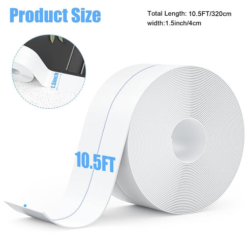 Caulk Strip, 2 Pack 1.5' x 10.5Ft Caulk Strip for Bathtub Self Adhesive Caulk Tape Caulking Sealing Tape for Kitchen Countertop,Sink,Bathroom,Toil...