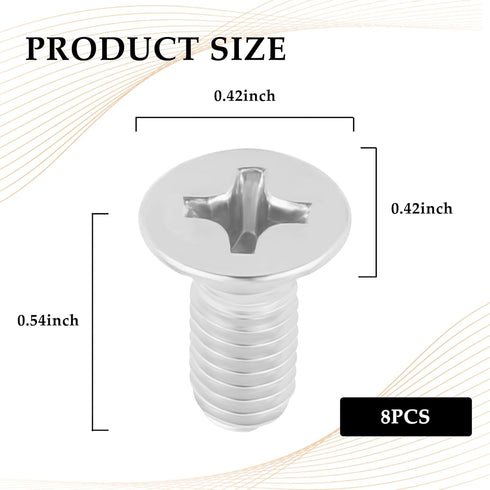 8PCS Brake Disc Rotor Screws Kit for Front Rotors and Brake Pads,Stainless Steel Screws for Brake System,OEM#936-000-601-40-H Compatible with Hond...