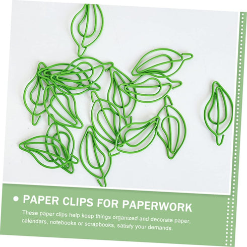 120 Pcs Paper Clip Paper Clip Office Paperclips Leaf Shaped Paper Clip Office Supplies Set Binder Folders Metal File Holder Small Paperclips Paper...
