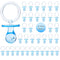 Pacifiers for Baby Shower Game, 36 Plastic Pacifiers for Baby Shower Decoration DIY, large Size Baby Shower Pacifiers, Gender Reveal Party Table S...