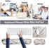 ArtSo Keyboard Wrist Rest and Mouse Pad with Wrist Support Set Ergonomic Coaster, Memory Foam Mousepad Non-Slip Rubber Base Durable Comfortable fo...