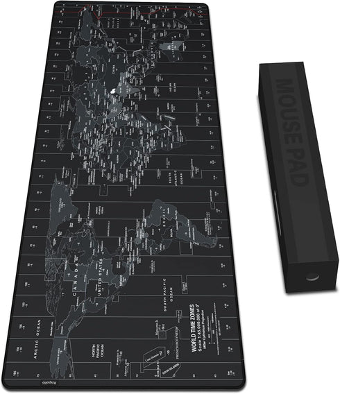 Extended Speed Gaming Mouse Pad Large Size 35.4 X 15.7X 0.12inches Desk Mat Mousepad with Personalized Design - World Map...