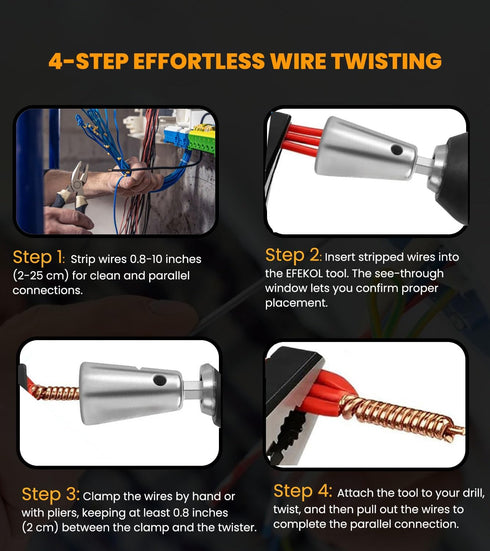 Wire Twister Tools for Drill, 3 Pack Drill Wire Twister, Wire Twister Wire Connector Wire Twisting Tool, Wire Nut Twister for Electrical Power Dri...