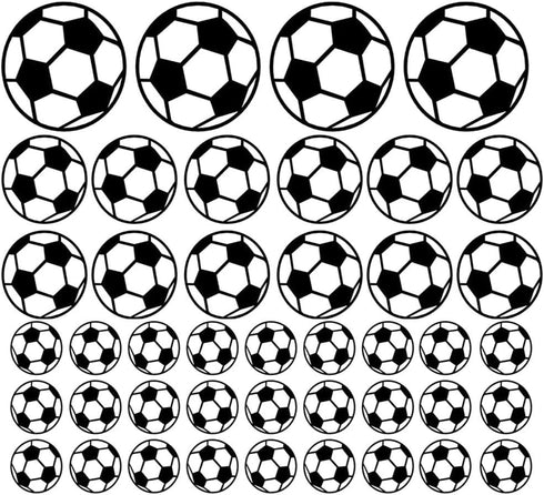 43 Pcs Soccer Stickers, Kids Soccer Ball Stickers Decals for Kids Room, Football Wall Decal Sticker Vinyl Art DIY Sticker for Boys Bedroom Playroo...