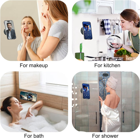 Magnetic Suction Phone Mount, Magnetic Cell Phone Holder for Car, Suction Cup Car Phone Holder, Suitable for Car/Mirror/Gym/Kitchen Smooth Surface...
