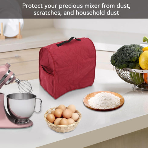 Stand Mixer Dustproof Cover, Mixer Cover with Organizer Bag, Dust Cover for Kitchen Mixers Kitchen Appliance Dust Cover with Top Handle Kitchen St...