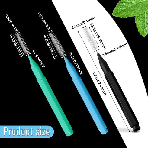 Patelai 100 Pieces Braces Brush for Cleaner Interdental Brush Toothpick Dental Tooth Flossing Head Oral Dental Hygiene Flosser Toothpick Cleaners ...