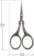 JubileeYarn Decorative Floral Embroidery Craft Scissors - Antique Silver - 1 Pair...