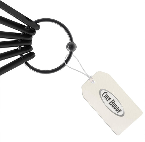 Chef Buddy 6-Piece Kitchen Utensils Set – Plastic Cooking Tools - Includes Essential Spatulas, Spoons, and Gadgets for Every Home Cook (Black)...