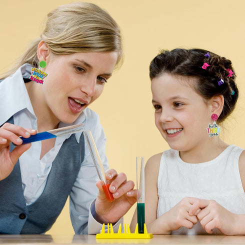 Fun Teacher Earrings Back to School Grade Earrings Pencil Drop Dangle Earring for Teachers First Day of School Earrings Teachers Appreciation Day ...