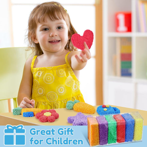 Shappy 12 Blocks Modeling Foam Clay for Kids Pluffle Playfoam Clay Foam Beads for Education Preschool Toys for Kids Develop Creativity DIY Art Cra...