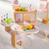 8 Set 20 Pieces Miniature Food Pretend Fast Food Play Toys Set Hamburger Fries Soda Pudding Milk Juice Doll Food Kitchen Accessory Toy for Kids Pa...