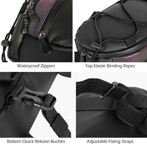 CamGo Waterproof Handlebar Bag for Bike - Cycling Front Storage Basket Bags Multifunctional Small Shoulder Pack for Men & Women (Black)...