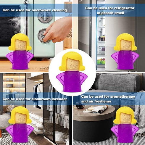 ACZURXLY Angry Mama Microwave Cleaner, Oven Steam Cleaner Disinfectant With Vinegar & Water for Kitchen, Funny Easily to Clean Crud in Minutes Use...