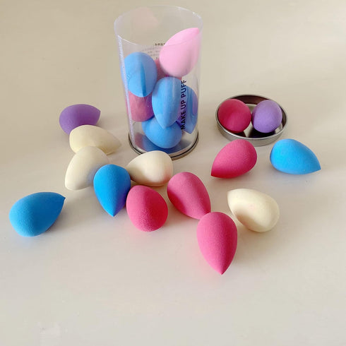 Mini Makeup Sponge Multi-colored 10 Pcs Small Beauty Sponge Blender Set for Foundation, Powder, Concealer Highlight,and Eye Shadow...