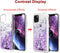 for iPhone 11 Pro Max Case, Double Layer Design Bling Flowing Liquid Floating Sparkle Colorful Glitter Waterfall TPU Protective Phone Case for iPh...