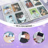 A5 Binder, Kpop Photocard Binder, 6 Ring Binder Album with 200 Card Slots, PU Leather Binder Cover with Magnetic Buckle Closure for Organizing Tra...