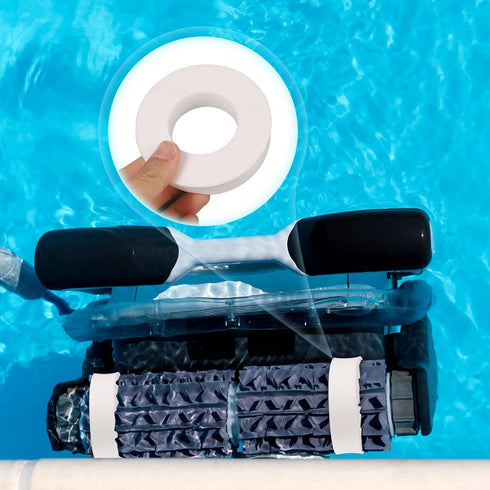 6pcs Pool Cleaner Climbing Ring Compatible with Dolphin Maytronics Robot Swimming Pool Cleaner, White Wheels Rings Replacement Part for Dolphin M2...