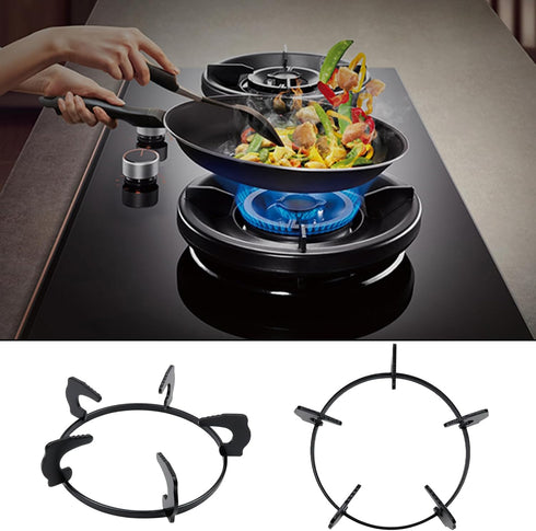Cast Iron Gas Stove Wok Rack,7.28Inch Wok Support Ring Brackets,Milk Pot Wok Support Holder,Black...
